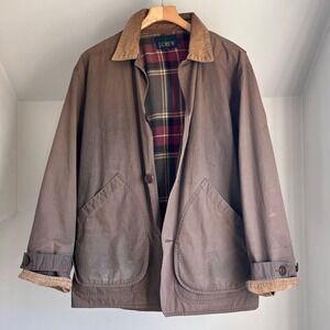 Vmall Brown Canvas Corduroy Field Coat‎